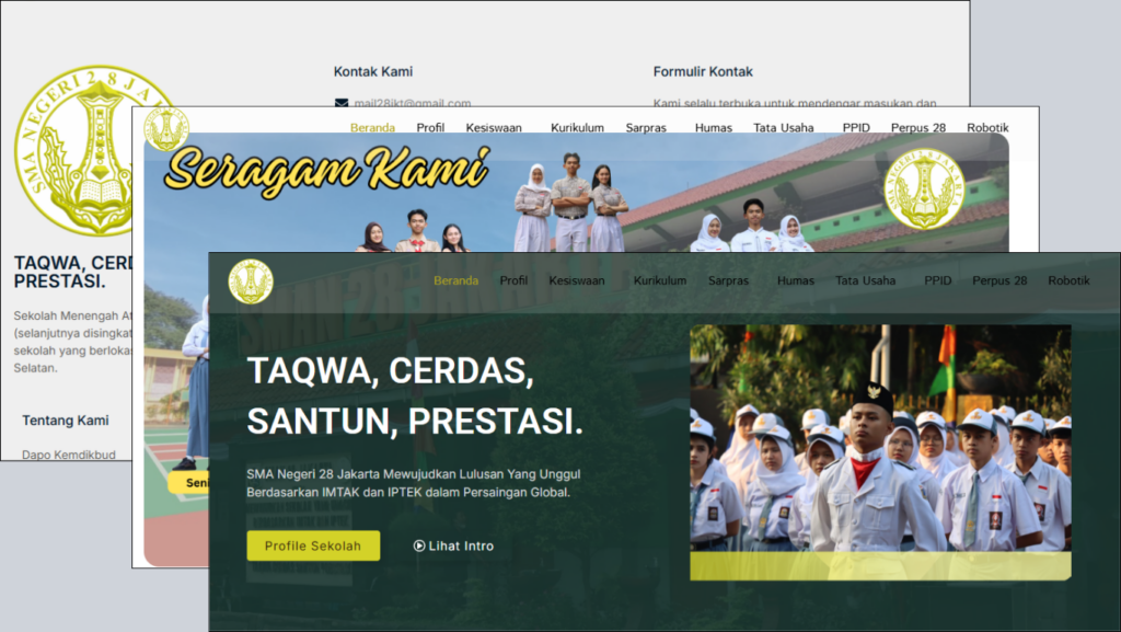 contoh website sekolah SMA N 28 Jakarta