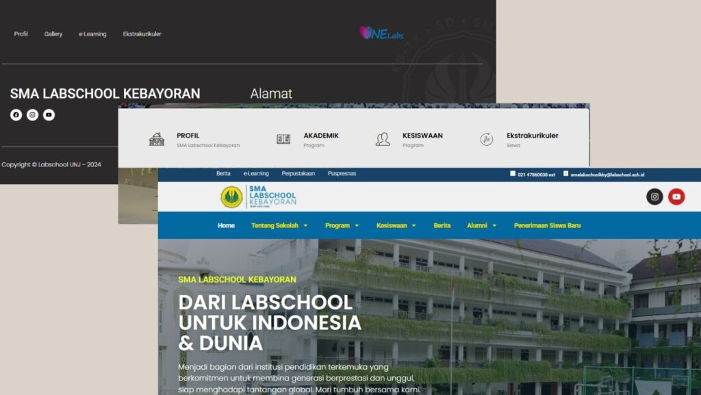 tampilan website SMA Labschool kebayoran