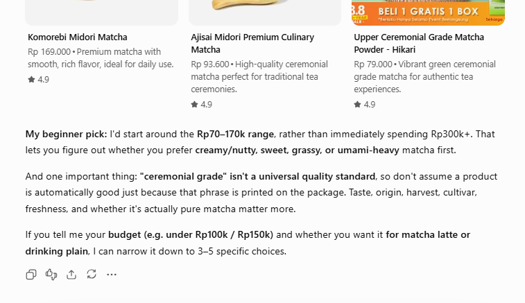 What Is a Prompt? How to Communicate Effectively with AI 7 the way AI gives its answer about matcha