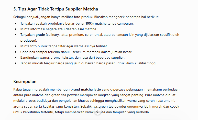 tips agar tidak tertipu matcha palsu