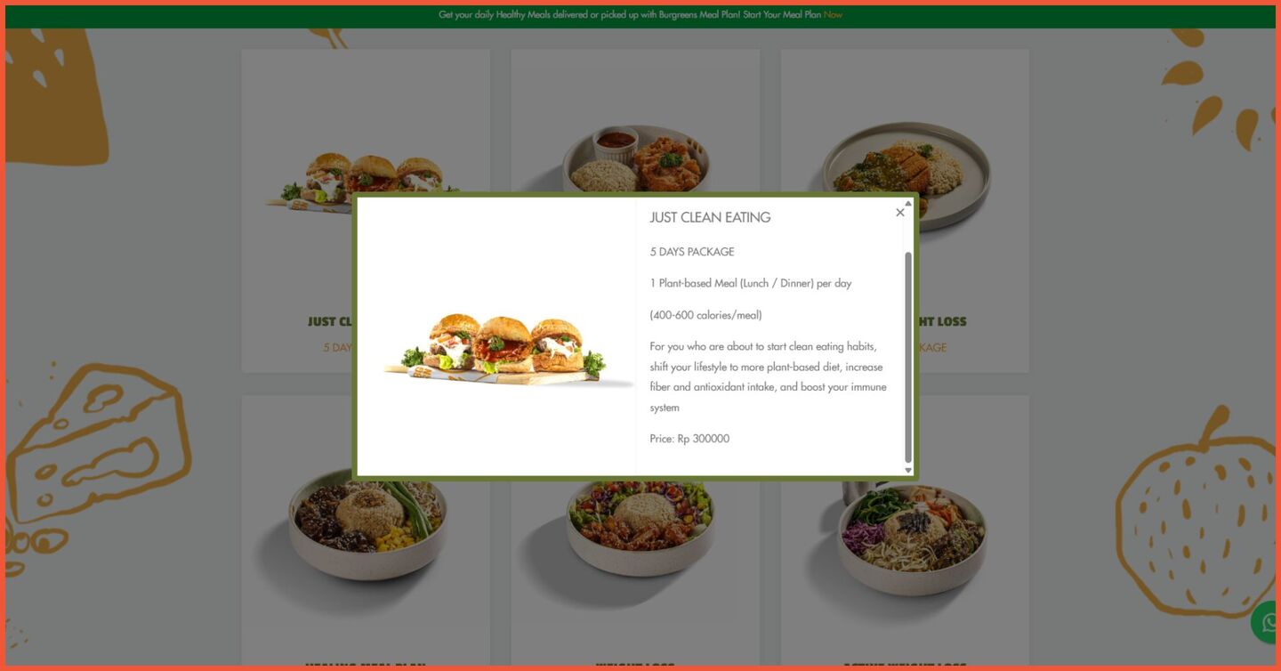 Menu Burgreens