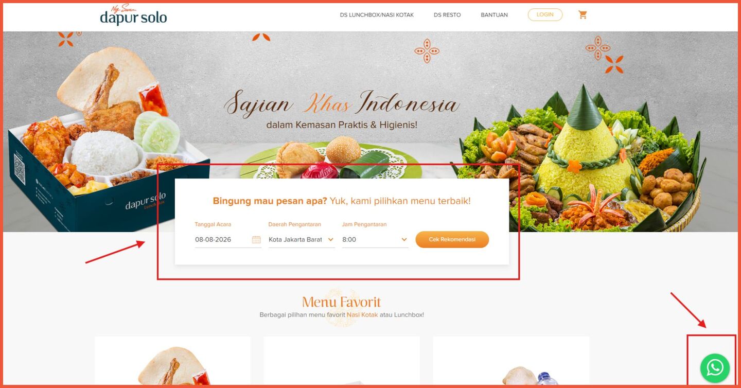 Dapur Solo form pemesanan