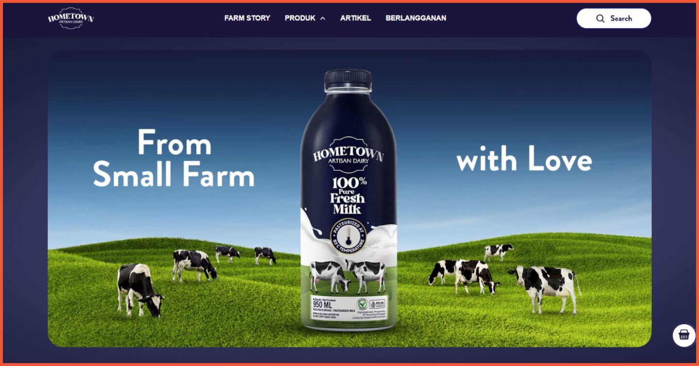 contoh website makanan