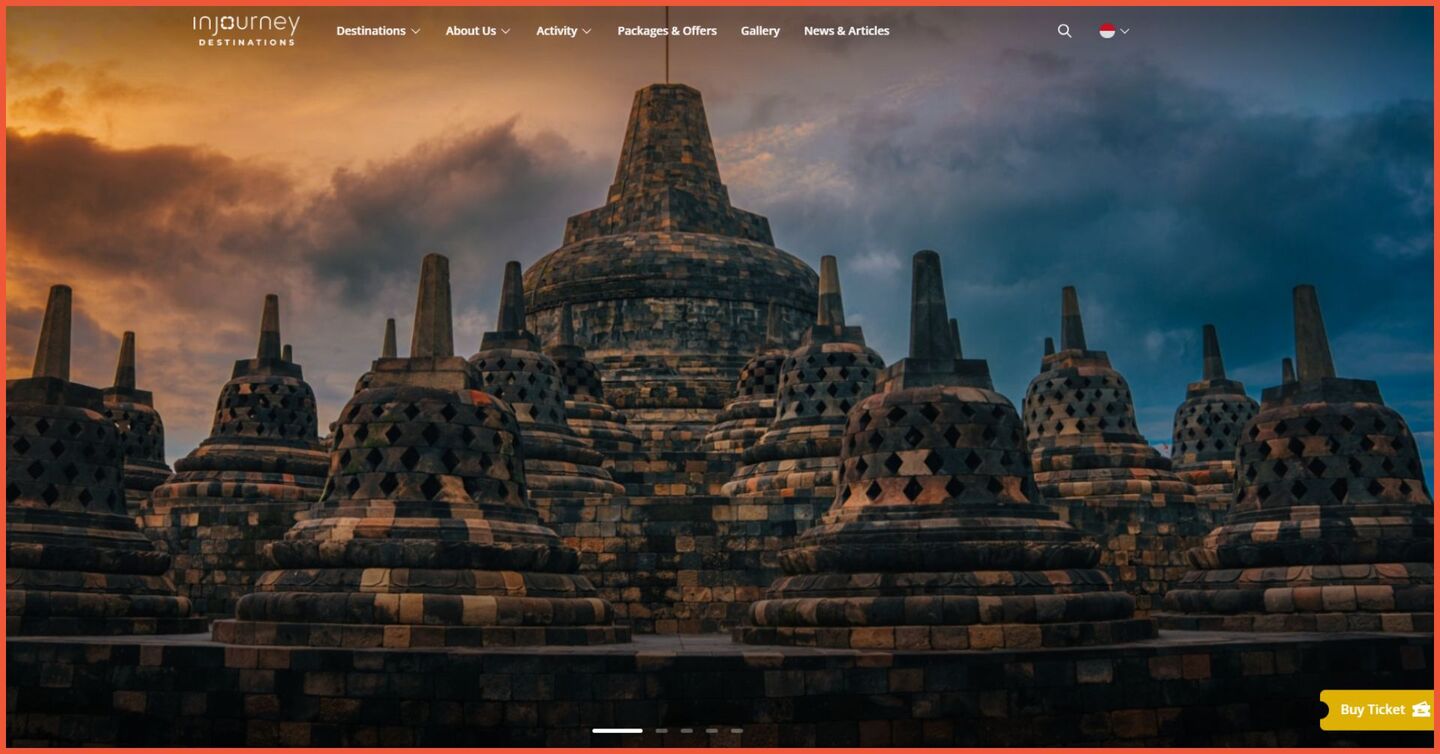 Contoh website WordPress InJourney Destination
