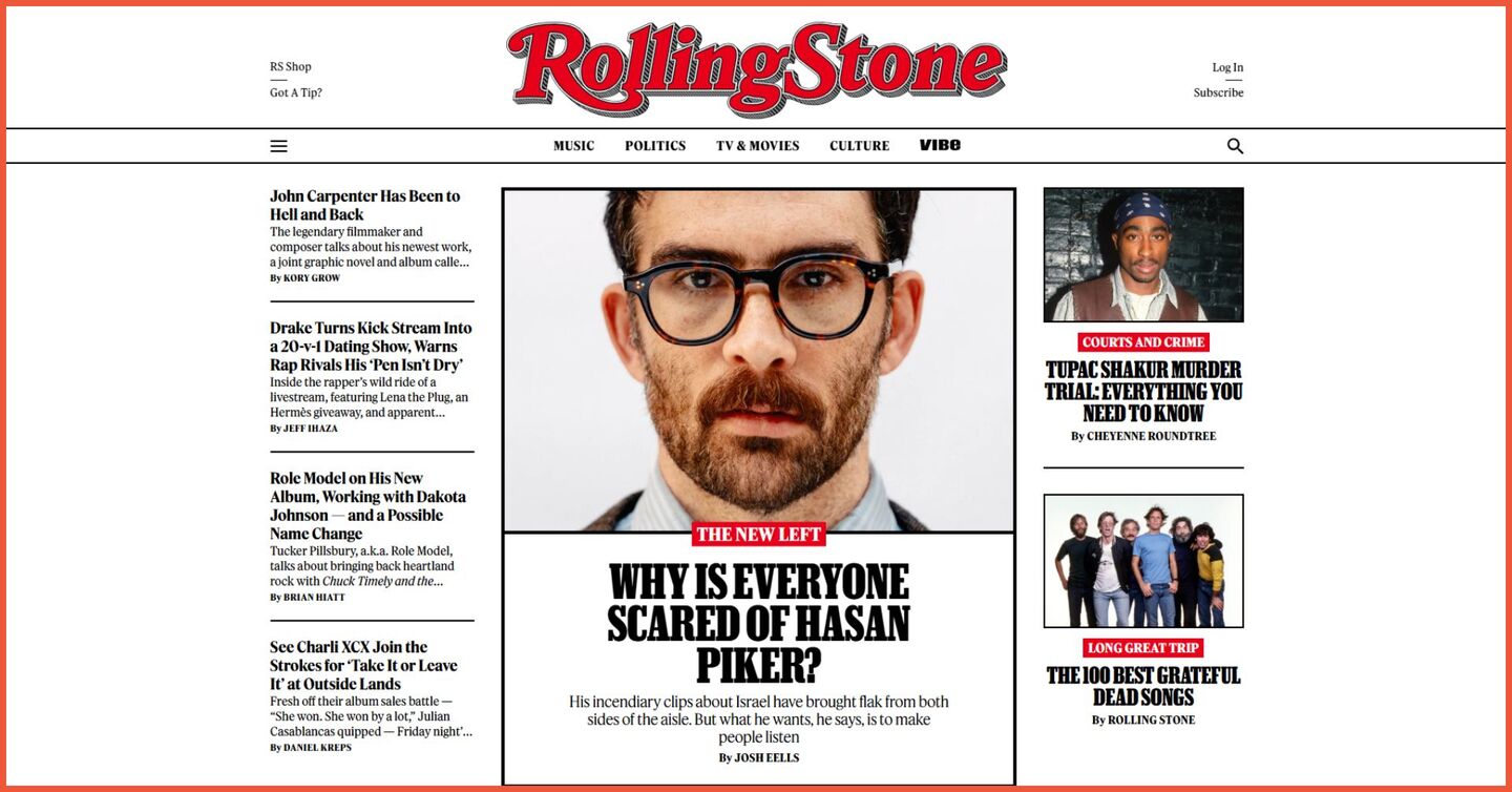 contoh website WordPress Rolling Stone