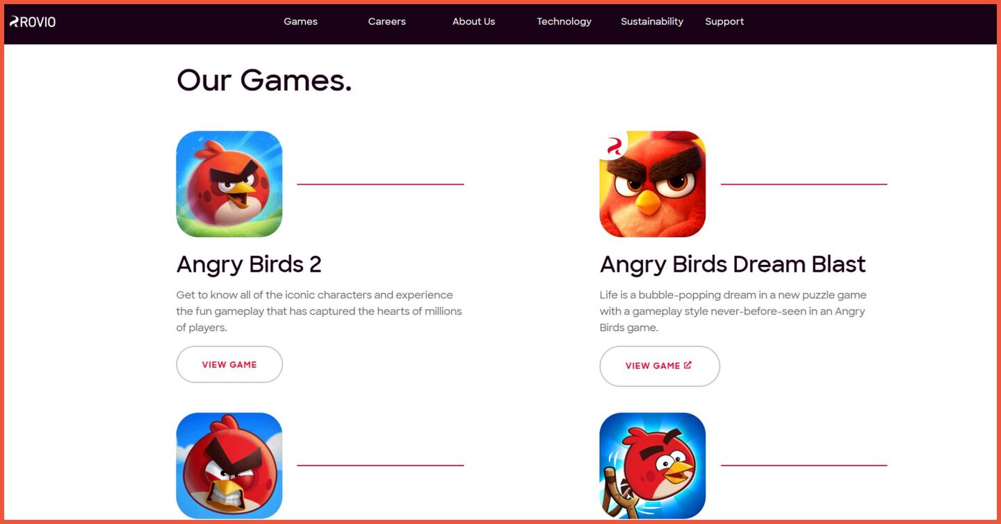 Contoh website WordPress Rovio