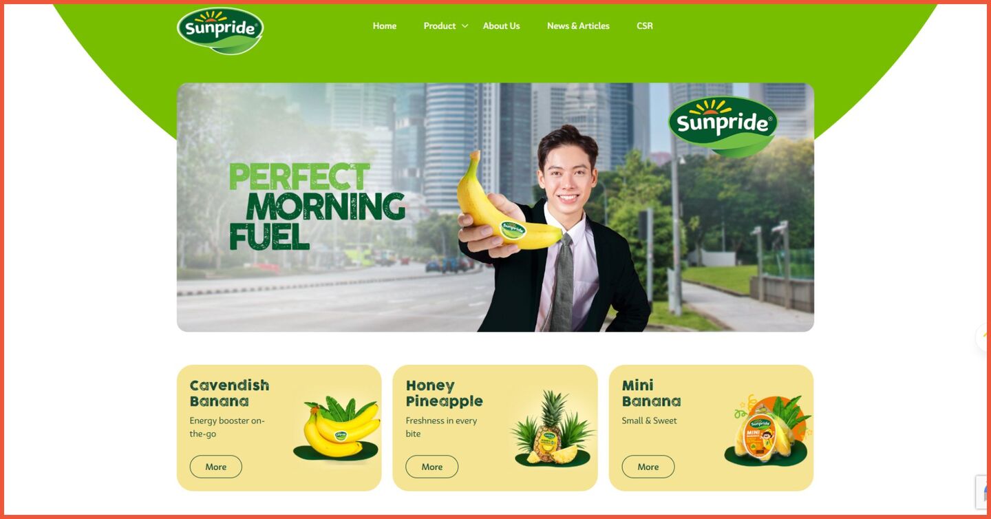 Contoh website WordPress Sunpride Singapura