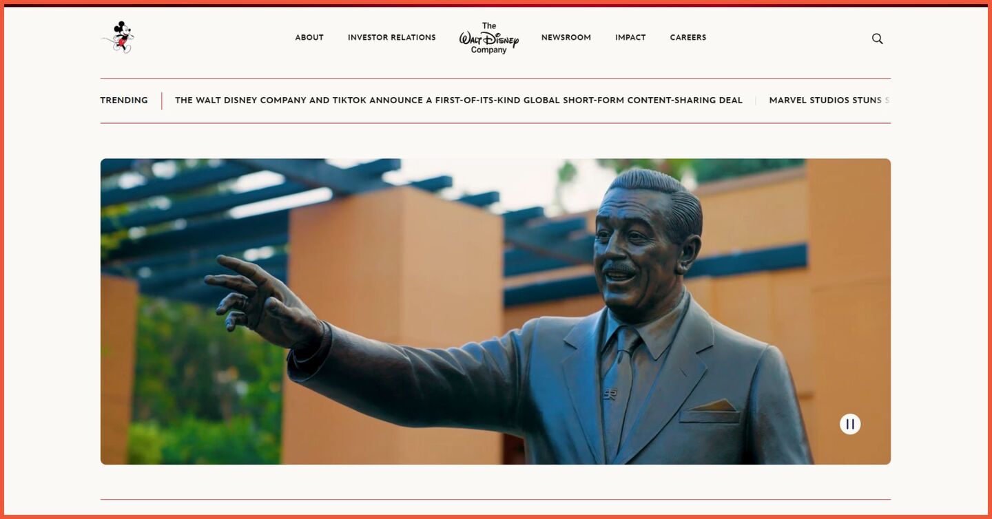 Contoh website WordPress The Walt Disney Company