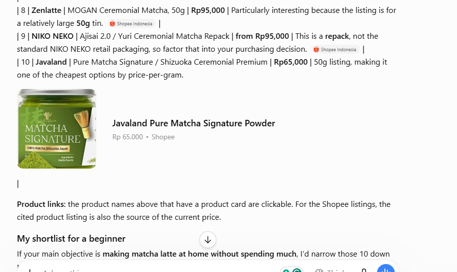 daftar ceremonial matcha
