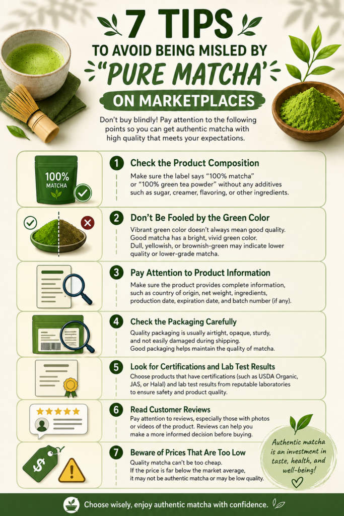 how to avoid misled information of matcha powder