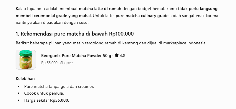 matcha untuk latte