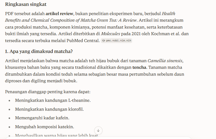 penjelasan detail soal matcha