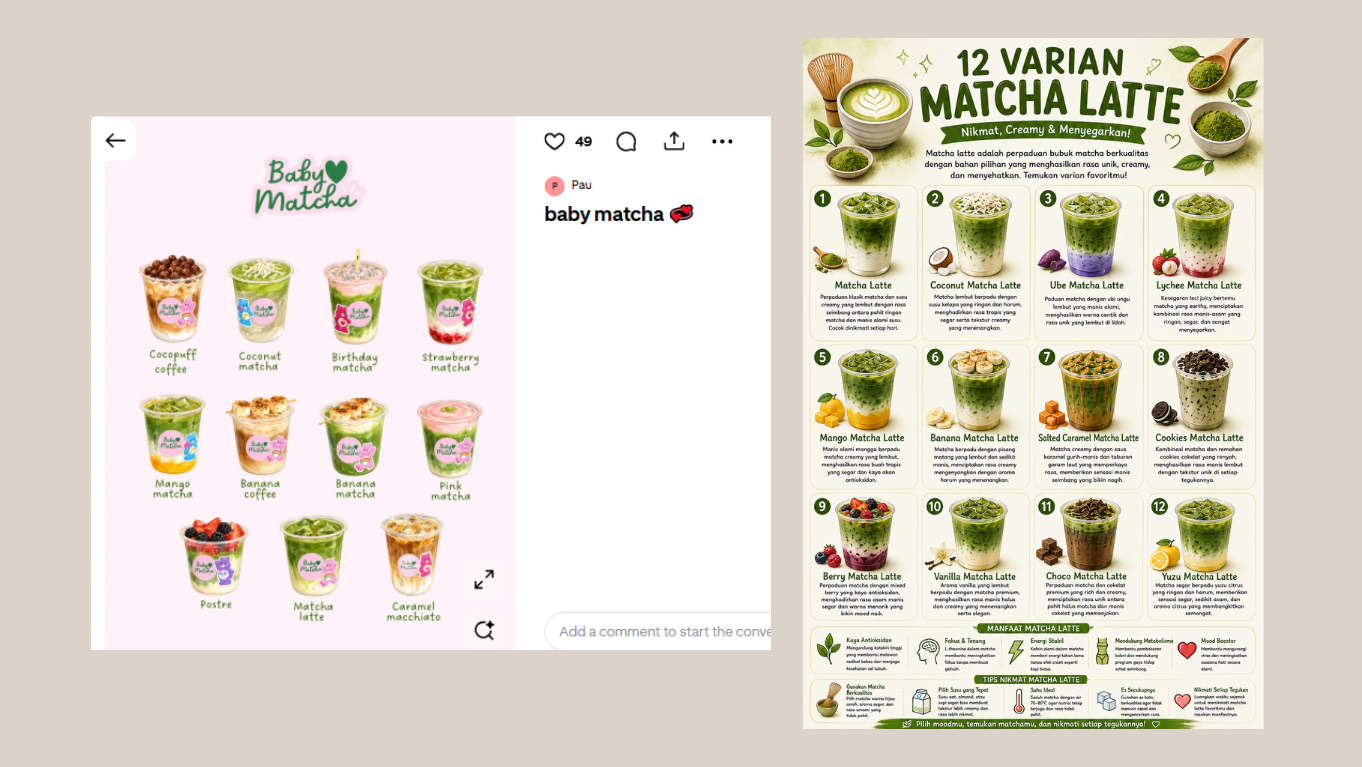 Tips Membuat Prompt AI untuk Poster infografis 3 prompt poster matcha ala kartun