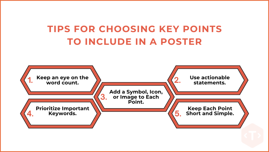 tips for choosing key points to include in a poster